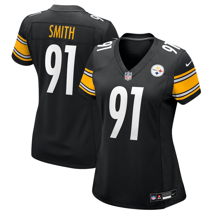 Preston Smith 91 Pittsburgh Steelers Women's Game Jersey - Black Js9909