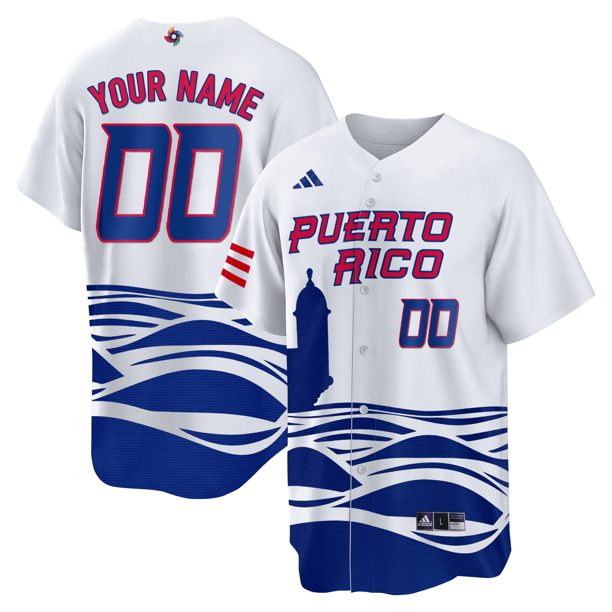 Puerto Rico 2023 World Baseball Classic Baseball Custom Men Jersey - White
