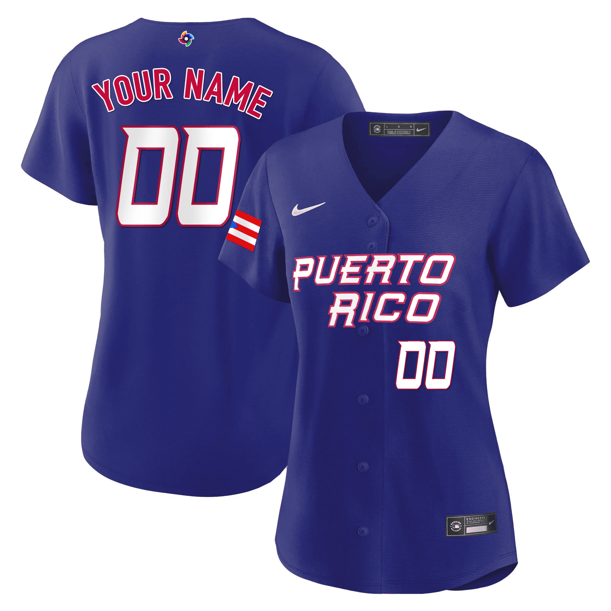 Puerto Rico 2023 World Baseball Classic Baseball Custom Women Jersey - Royal