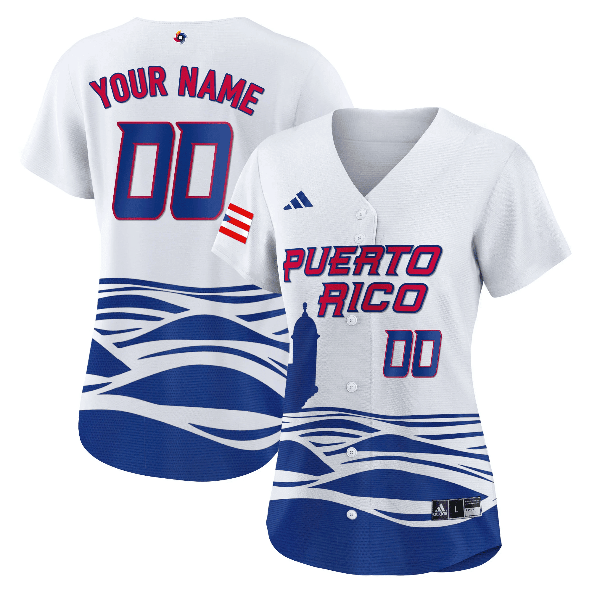 Puerto Rico 2023 World Baseball Classic Baseball Custom Women Jersey - White