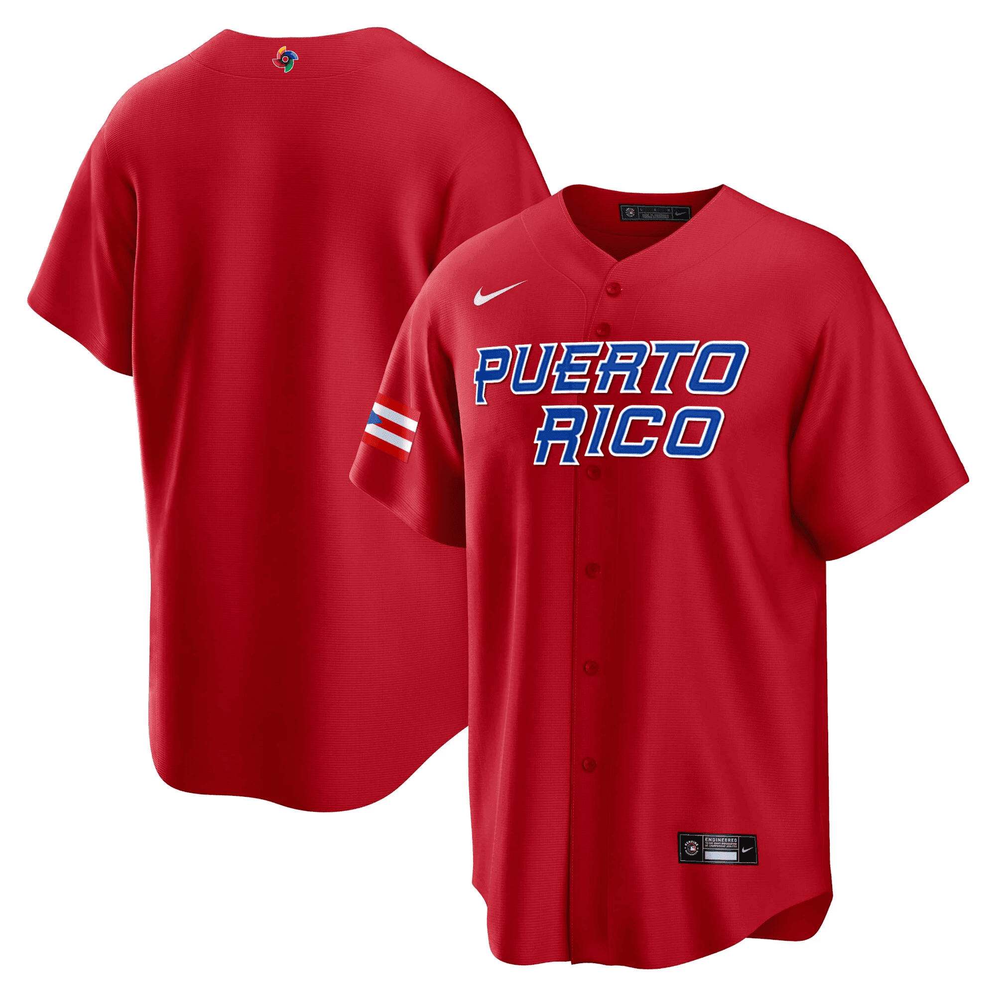 Puerto Rico 2023 World Baseball Classic Baseball Men Jersey - Red