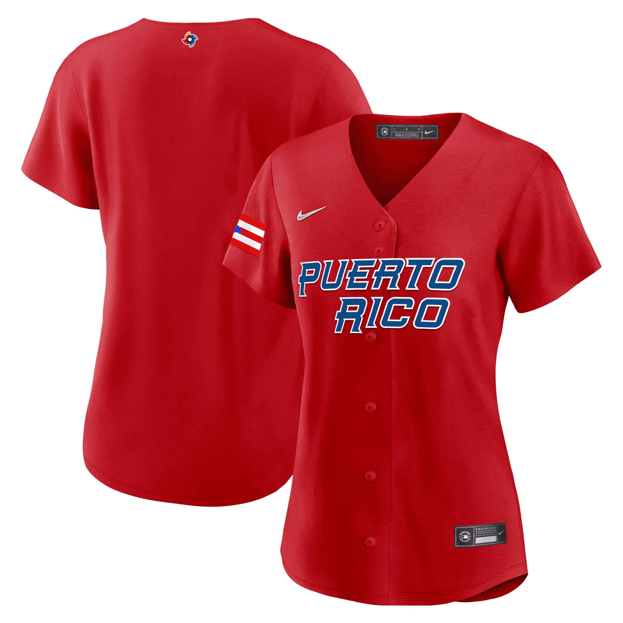 Puerto Rico 2023 World Baseball Classic Baseball Women Jersey - Red