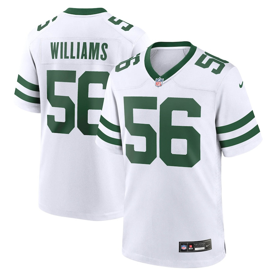 Quincy Williams 56 New York Jets Game Men Jersey - Legacy White Js8539