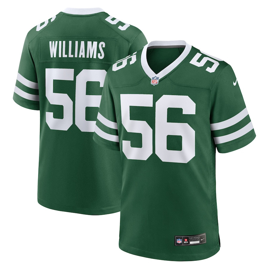 Quincy Williams 56 New York Jets Game Player Men Jersey - Legacy Green Js6441