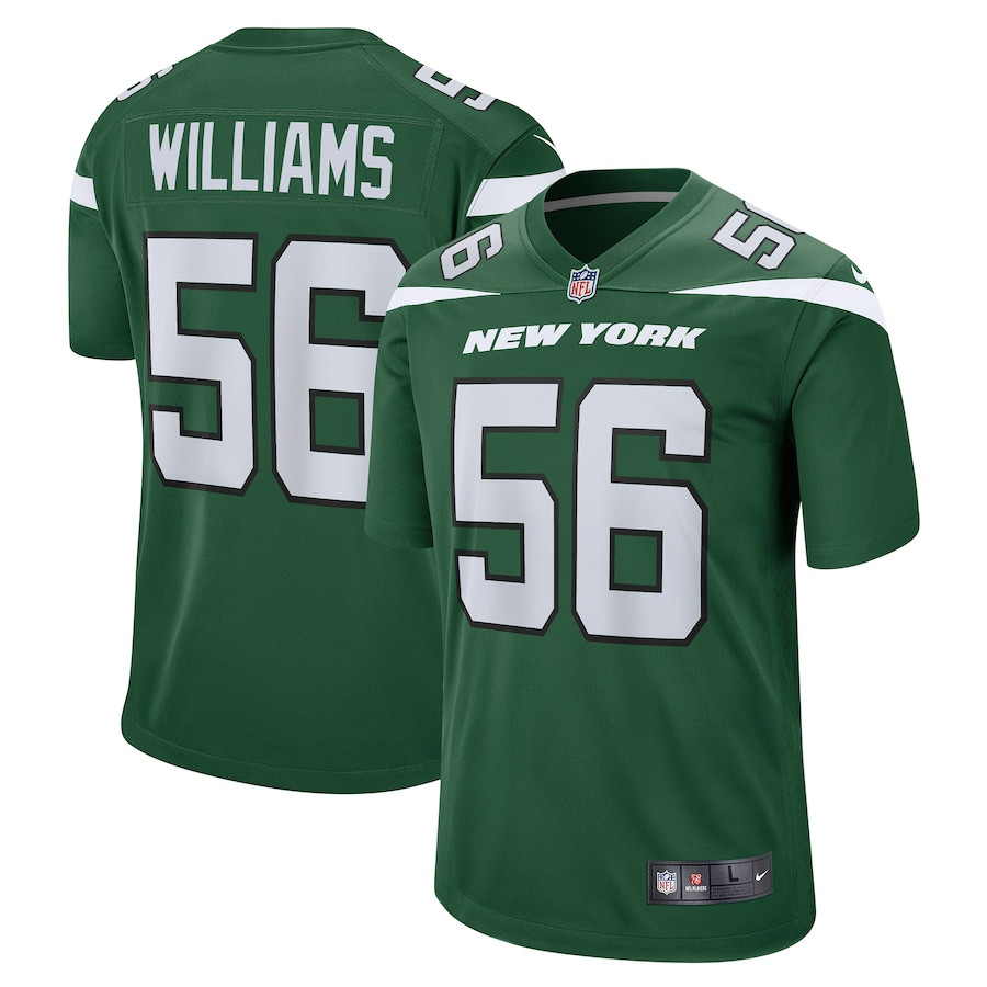 Quincy Williams 56 New York Jets Men Game Jersey - Gotham Green Js1599