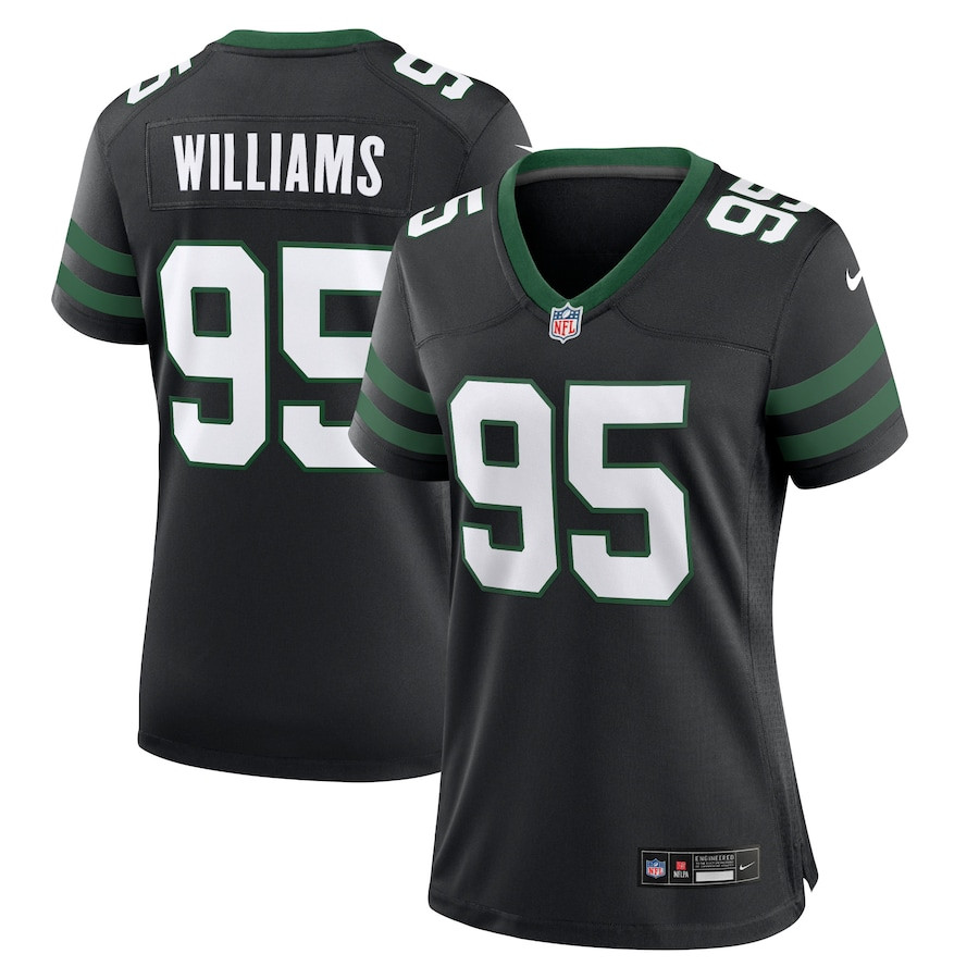 Quinnen Williams 95 New York Jets Alternate Game Women Jersey - Legacy Black Js9041