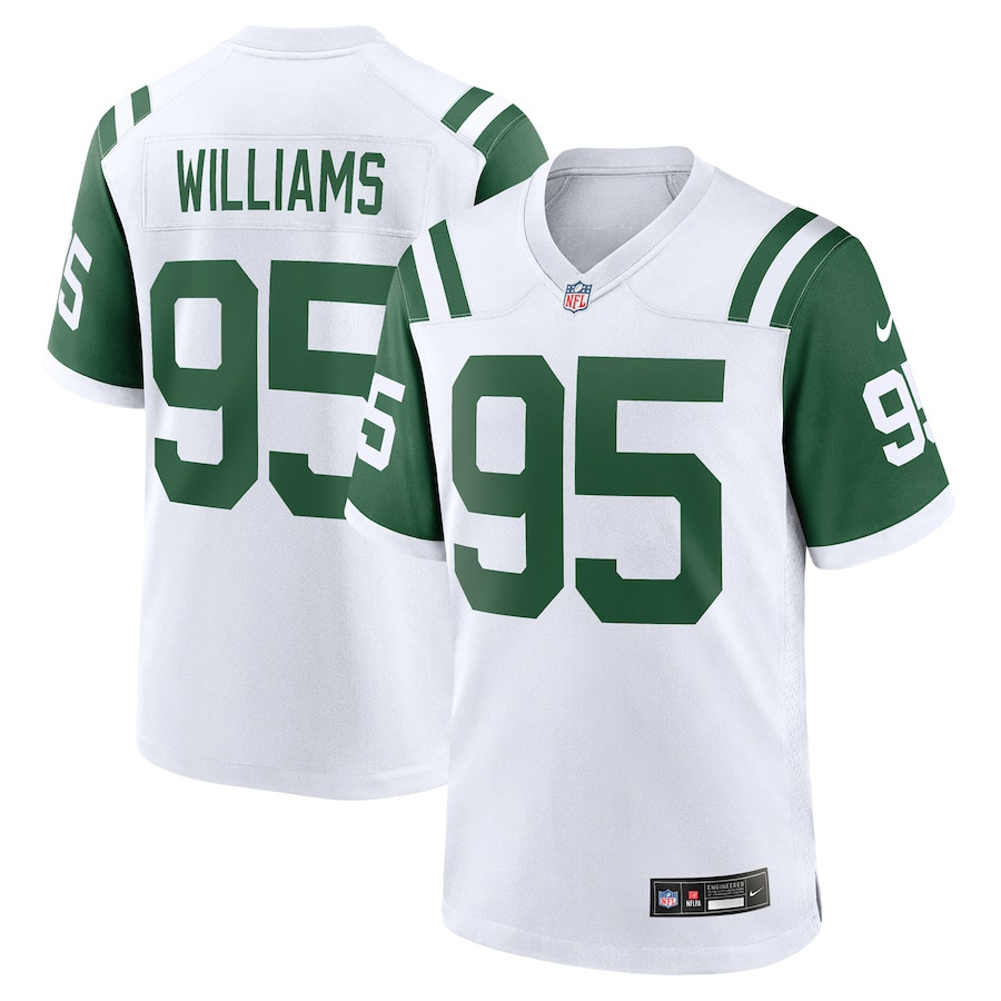 Quinnen Williams 95 New York Jets Classic Alternate Game Men Jersey - White Js7224