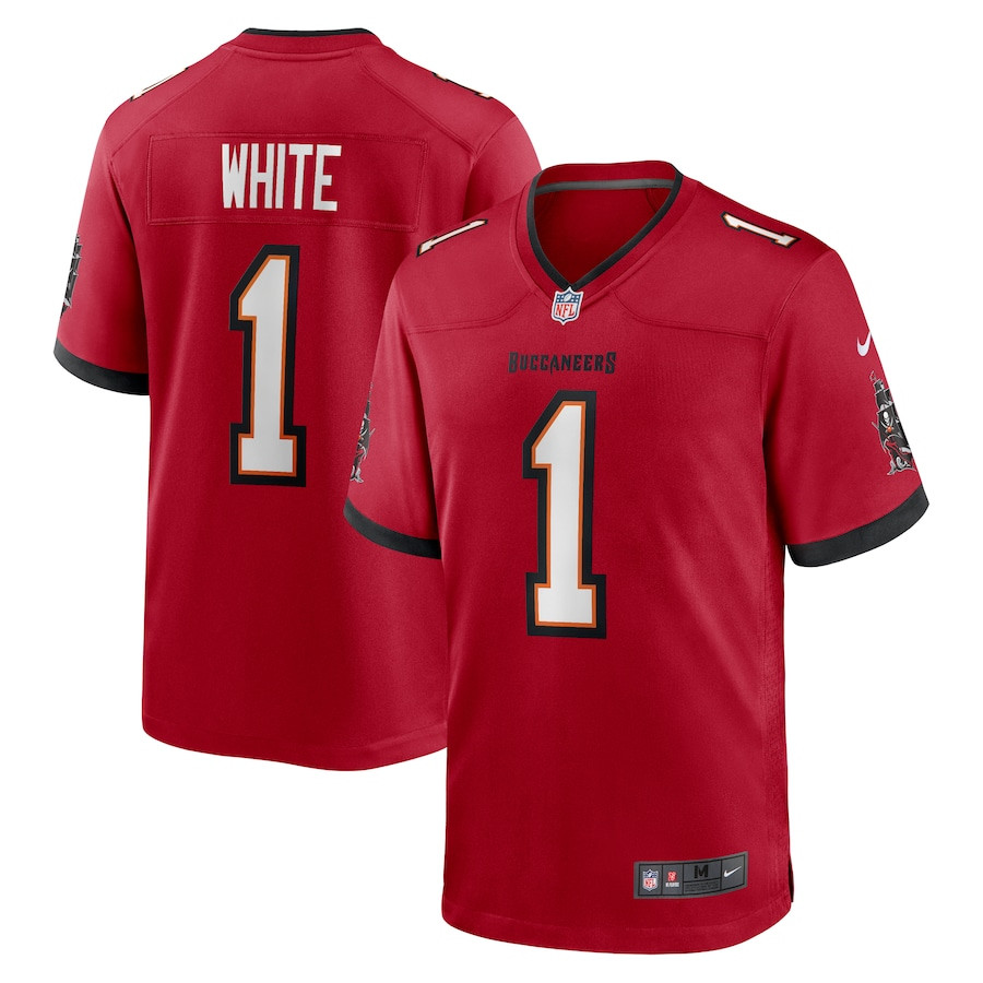 Rachaad White 1 Tampa Bay Buccaneers Men Game Jersey - Red Js2096