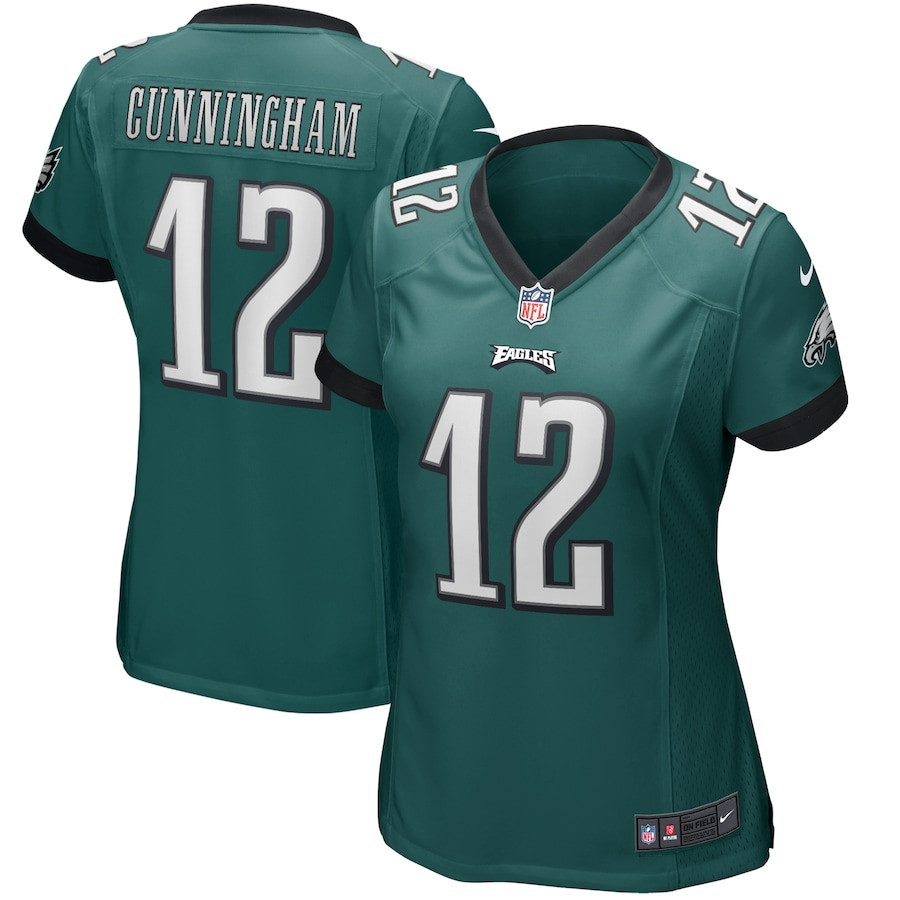 Randall Cunningham 12 Philadelphia Eagles Women's Game Retired Player Jersey - Midnight Green Js7047