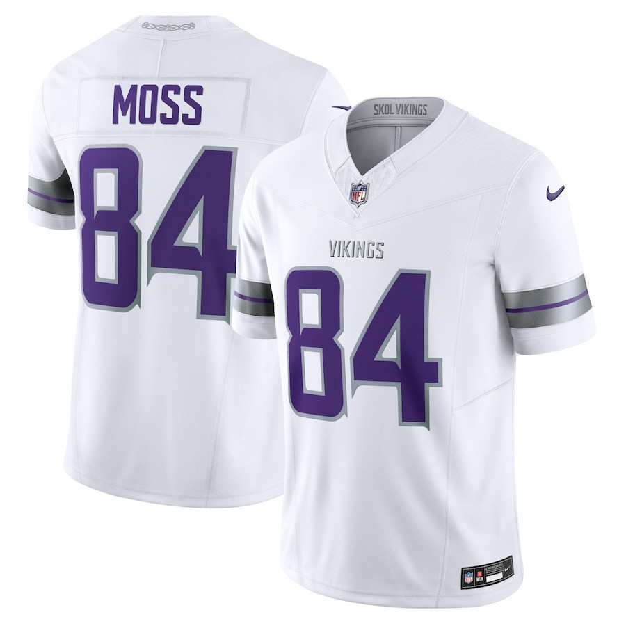 Randy Moss 84 Minnesota Vikings Alternate Vapor F.u.s.e. Limited Men Jersey - White Js7096