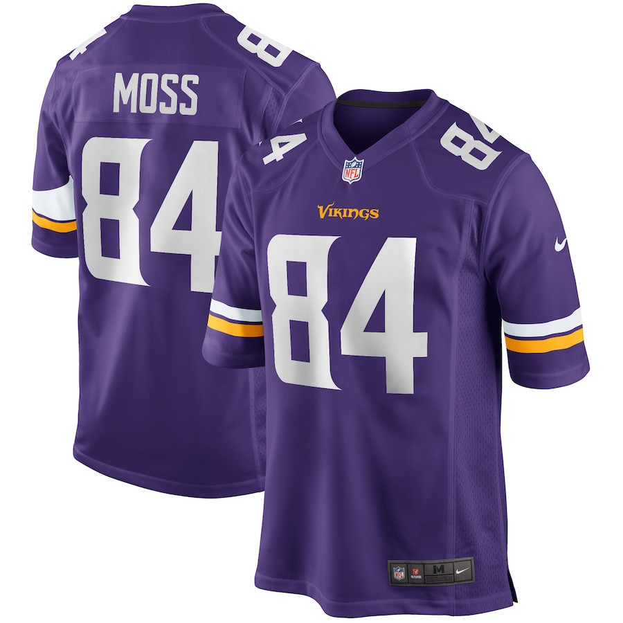 Randy Moss 84 Minnesota Vikings Men Game Retired Jersey - Purple Js1526
