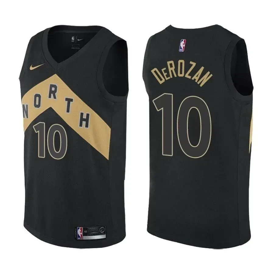 Raptors Male Demar Derozan 10 City Edition Black Jersey
