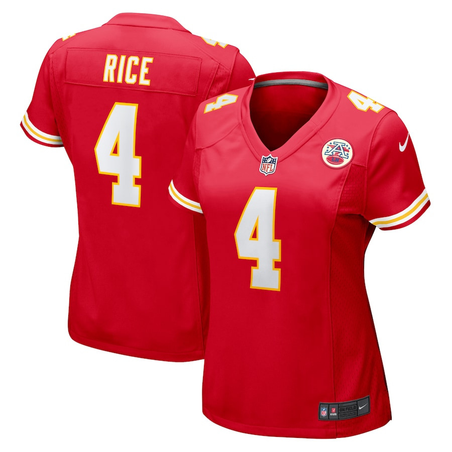 Rashee Rice 4 Kansas City Chiefs Women Game Jersey - Red Js3403
