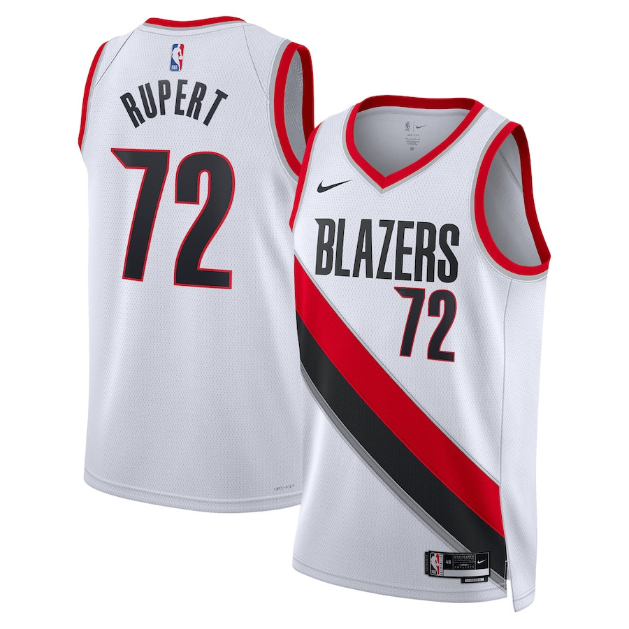 Rayan Rupert 72 Portland Trail Blazers Unisex Swingman Jersey - Association Edition - White