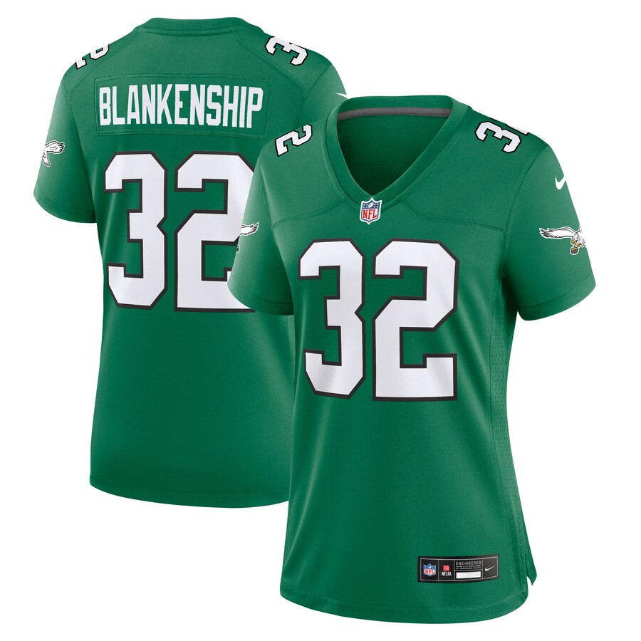 Reed Blankenship 32 Philadelphia Eagles Women Alternate Game Jersey - Kelly Green Js5985