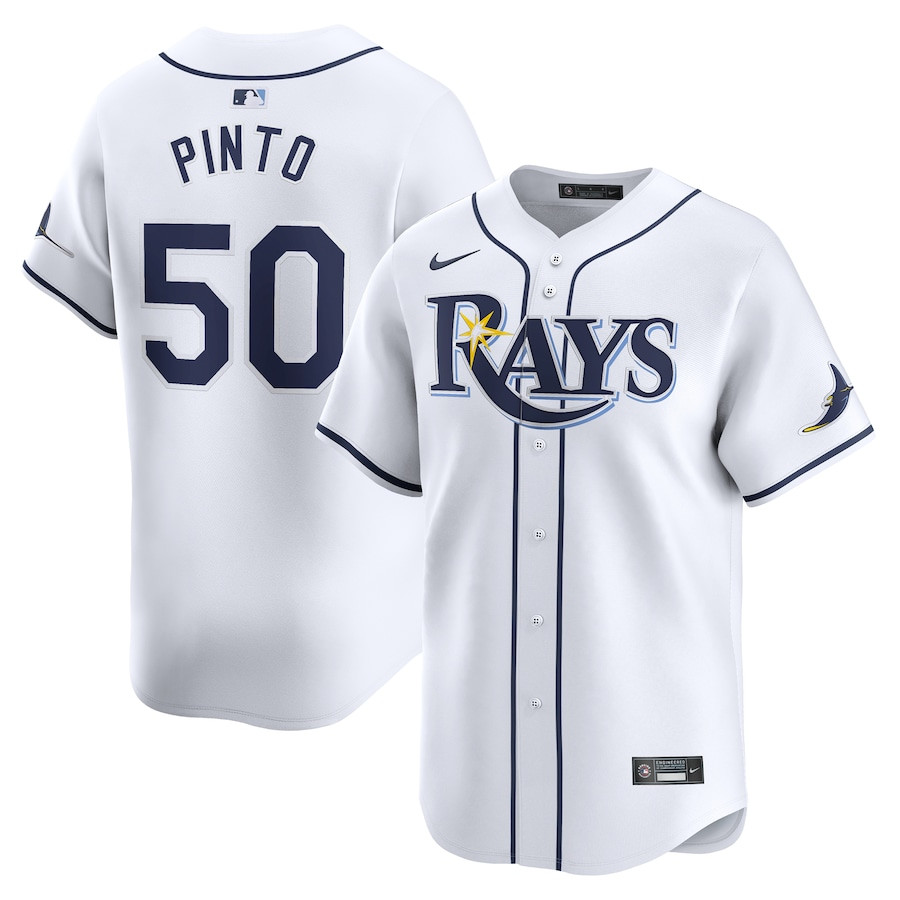 Rene Pinto 50 Tampa Bay Rays Home Limited Player Men Jersey - White