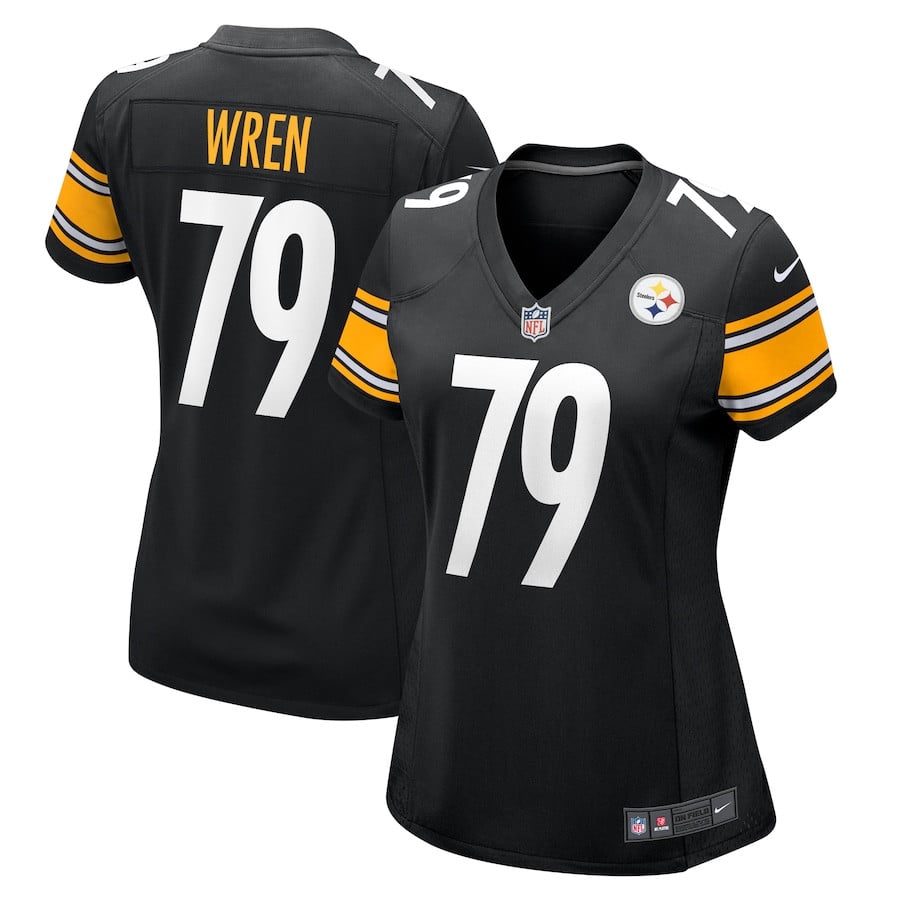Renell Wren 79 Pittsburgh Steelers Women's Game Jersey - Black Js9140