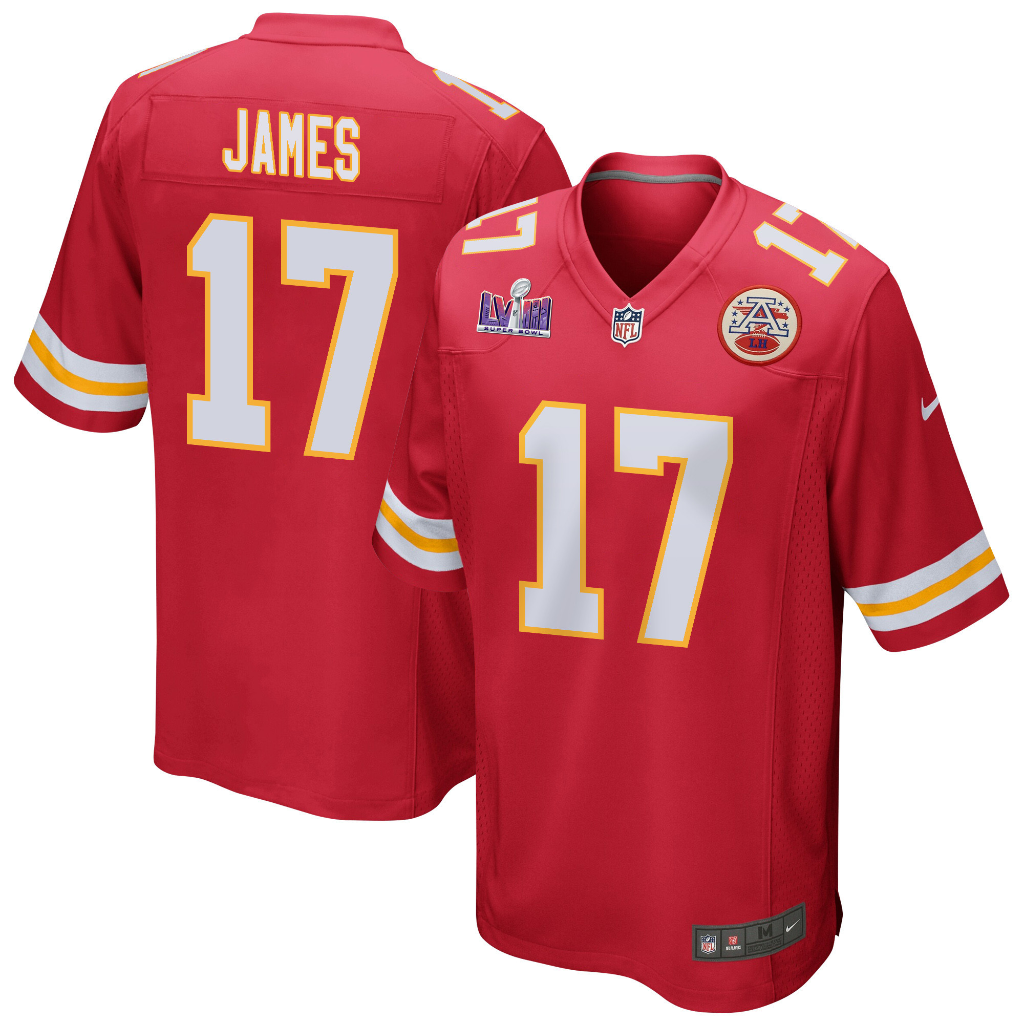 Richie James 17 Kansas City Chiefs Super Bowl Lviii Patch Game Men Jersey - Red Js2165