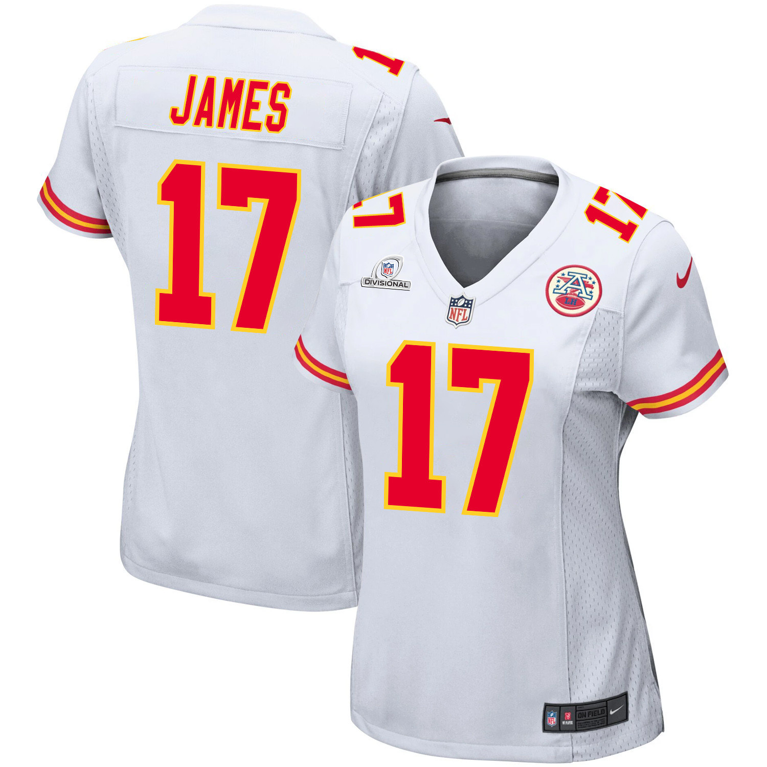 Richie James 17 Kansas City Chiefs Super Bowl Lviii Patch Game Women Jersey - White Js6306