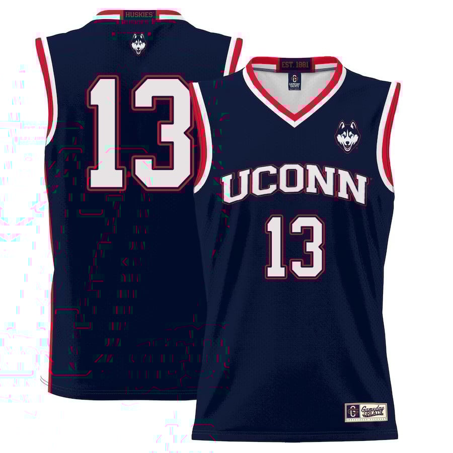 Richie Springs 13 Uconn Huskies Basketball Men Jersey - Navy