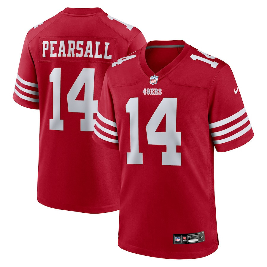 Ricky Pearsall 14 San Francisco 49ers Game Men Jersey - Scarlet Js2762