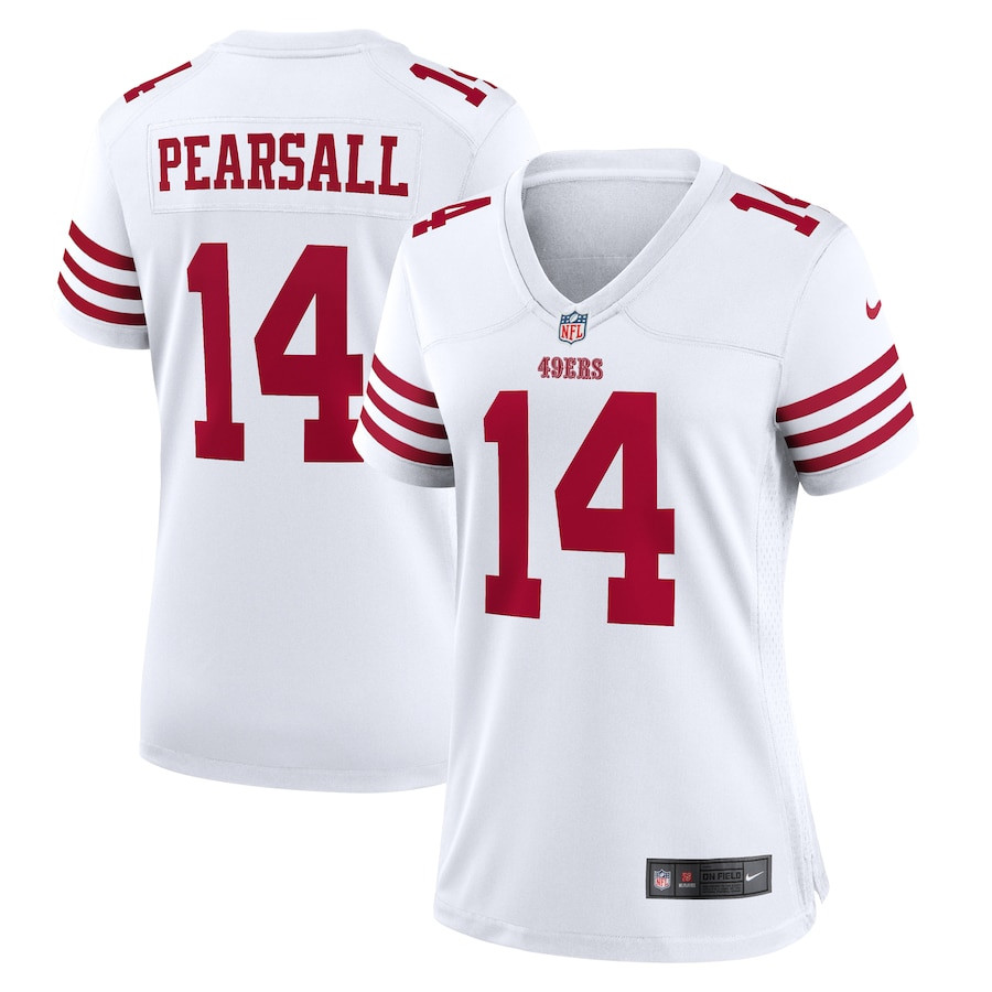 Ricky Pearsall 14 San Francisco 49ers Women's White Game Jersey - White Js5152