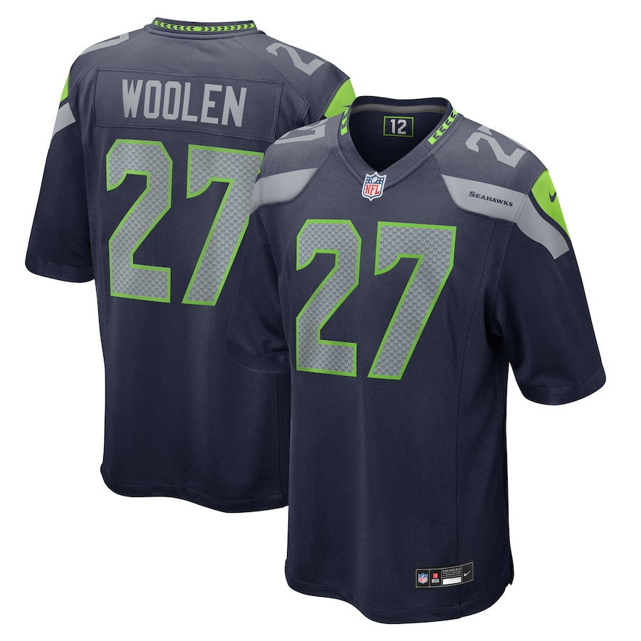 Riq Woolen 27 Seattle Seahawks Game Men Jersey - College Navy Js3024