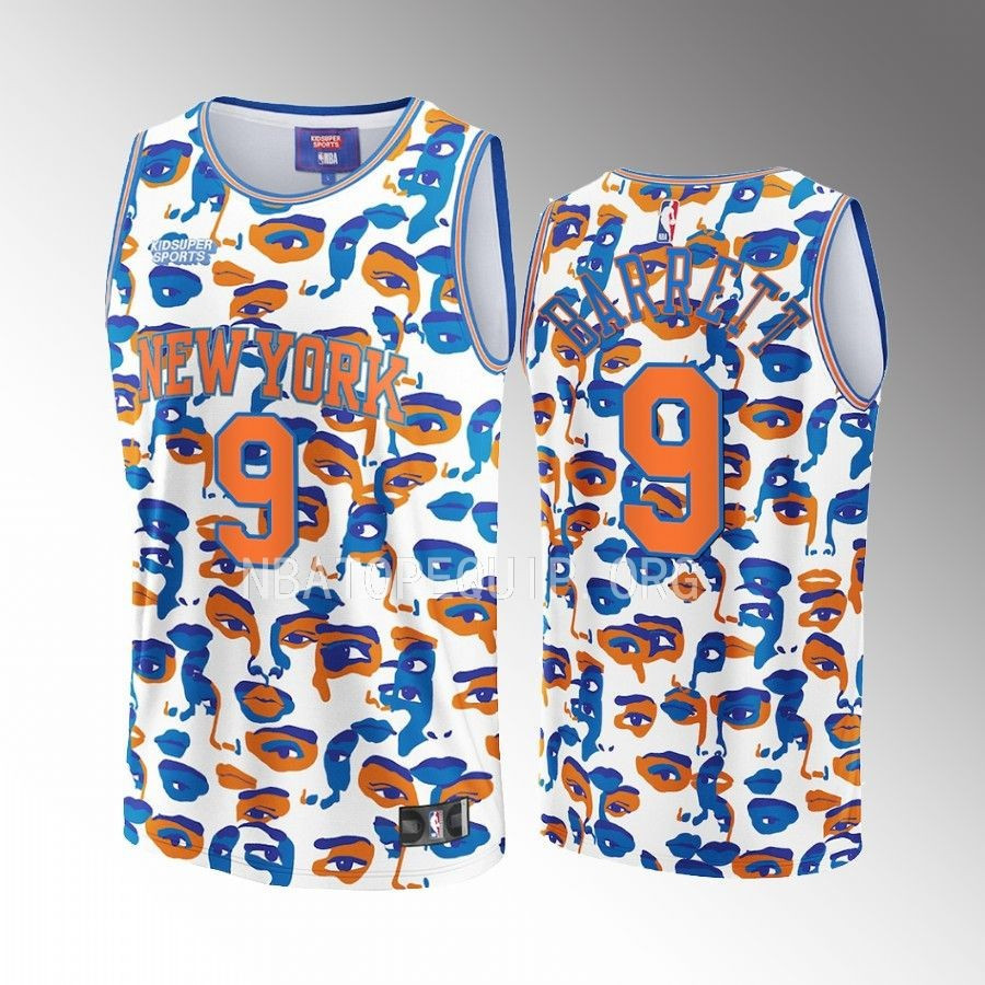 Rj Barrett 9 New York Knicks Nba & Kidsuper Studios Unisex Hometown Jersey