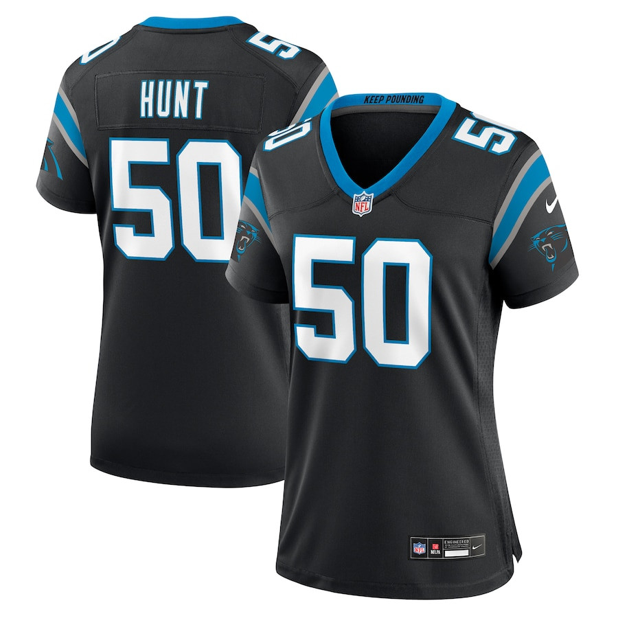 Robert Hunt 50 Carolina Panthers Women's Game Jersey - Black Js5418