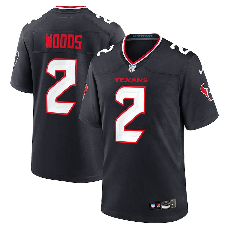 Robert Woods 2 Houston Texans Team Game Men Jersey - Navy Js6045