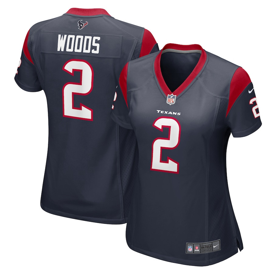 Robert Woods 2 Houston Texans Women's Game Jersey - Navy Js7150