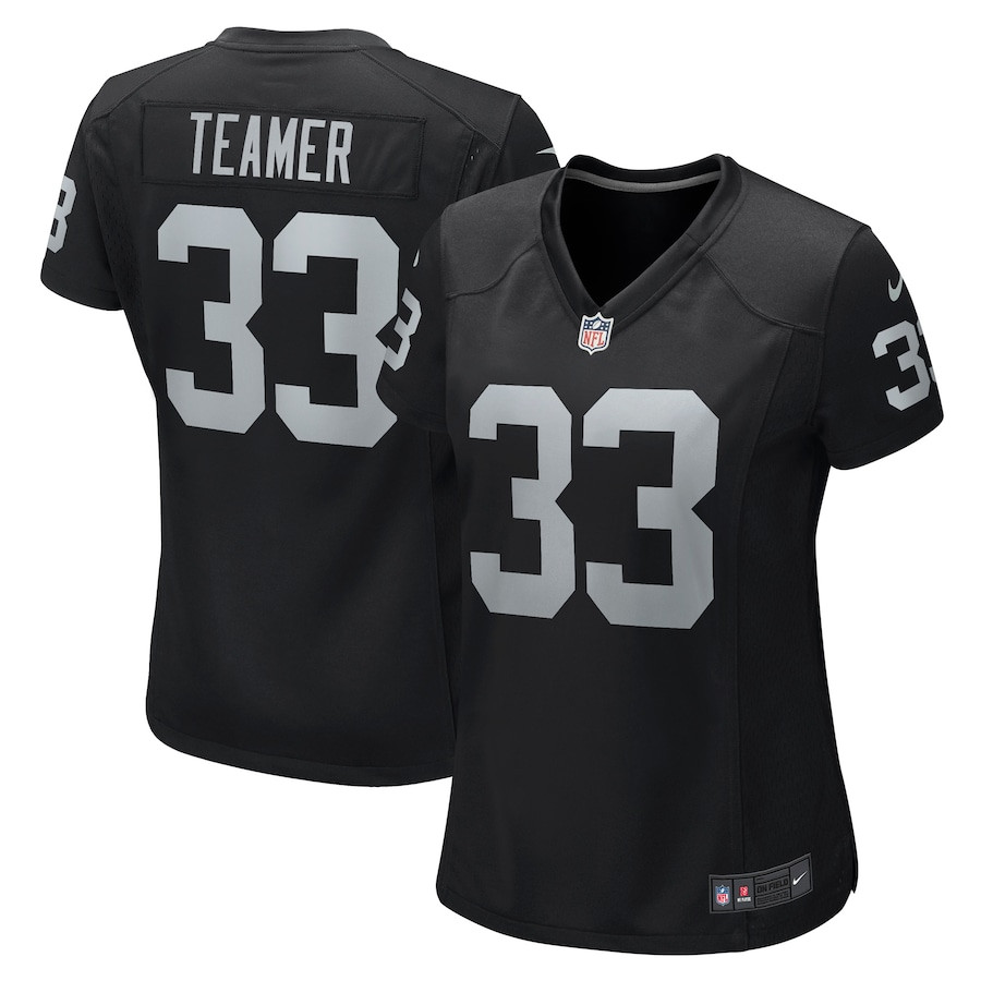 Roderic Teamer 33 Las Vegas Raiders Women Game Jersey - Black Js7639