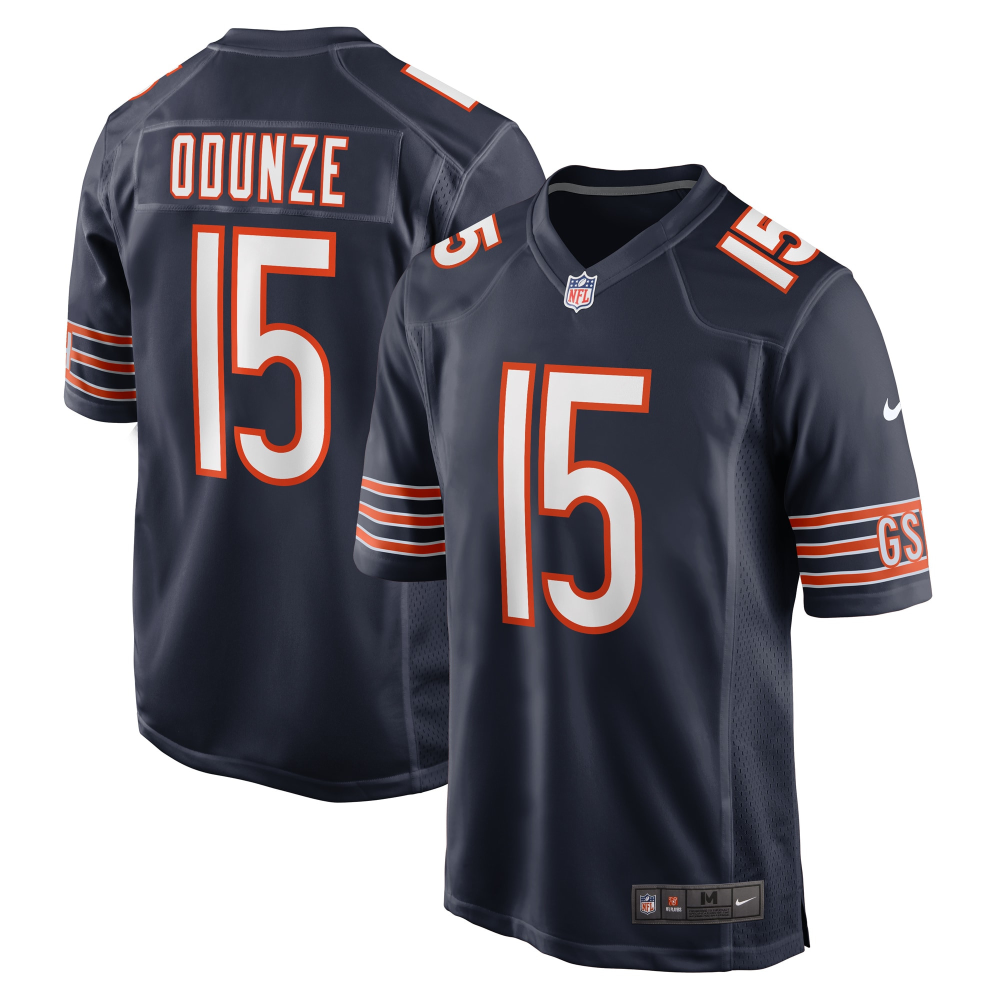 Rome Odunze 15 Chicago Bears 2024 Nfl Draft First Round Pick Player Game Jersey - Navy Js4420