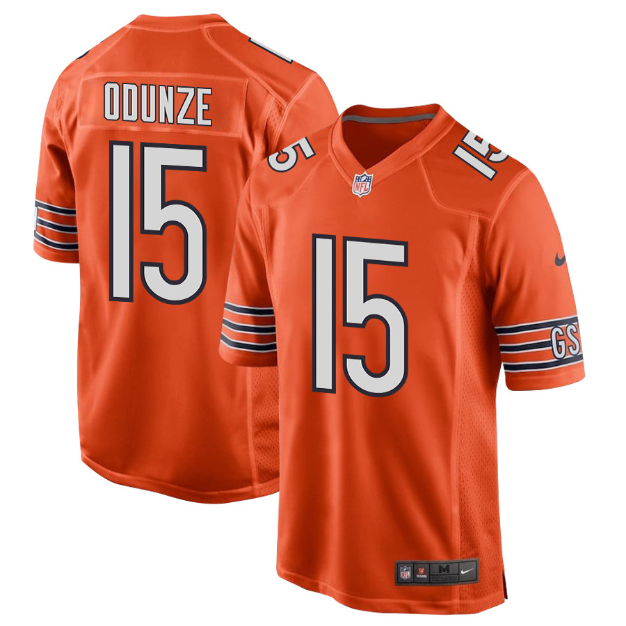 Rome Odunze 15 Chicago Bears Alternate 2024 Nfl Draft First Round Pick Player Game Men Jersey - Orange Js4059