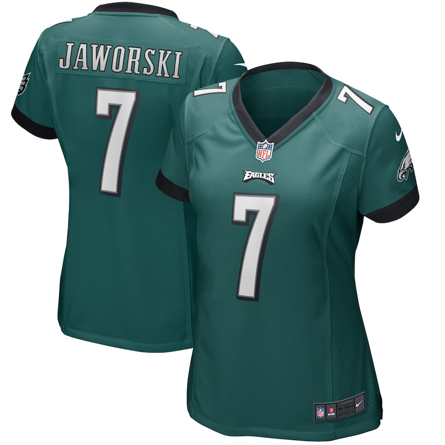 Ron Jaworski 7 Philadelphia Eagles Women Game Retired Jersey - Midnight Green Js2497