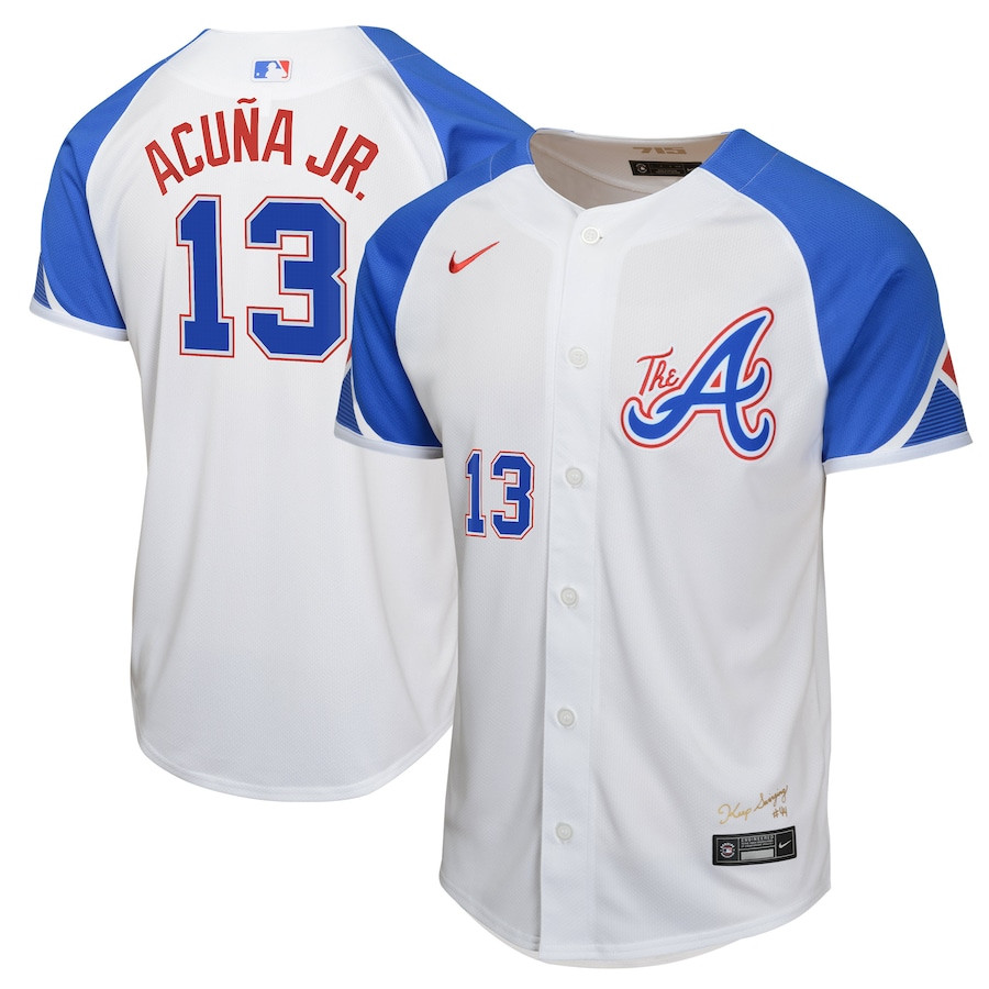 Ronald Acu?a Jr. 13 Atlanta Braves City Connect Limited Youth Jersey - White