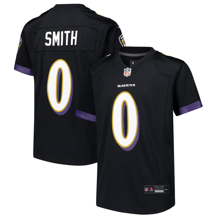 Roquan Smith 0 Baltimore Ravens Alternate Player Game Youth Jersey - Black Js2891