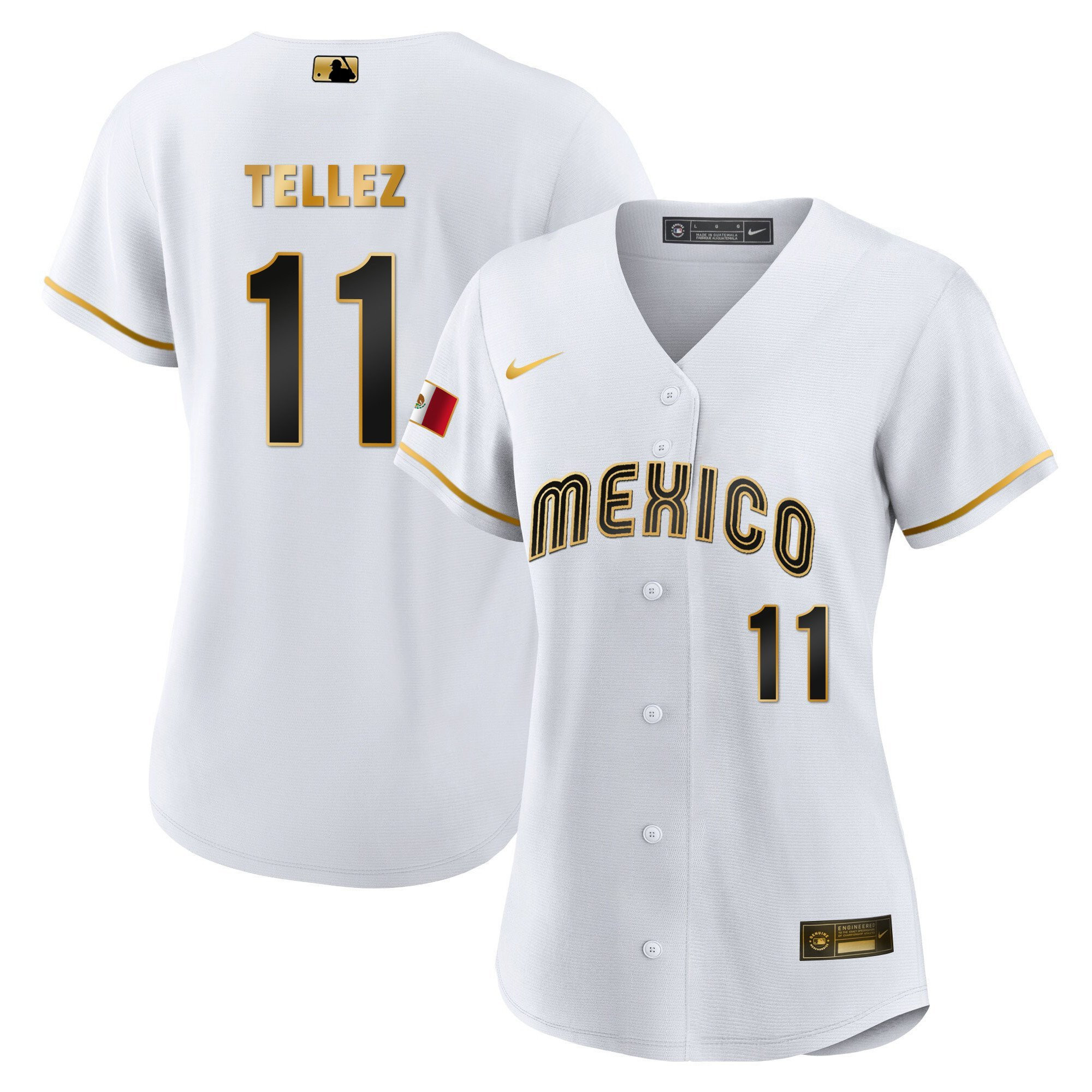 Rowdy Tellez 11 Mexico 2023 Baseball Jersey - White Gold