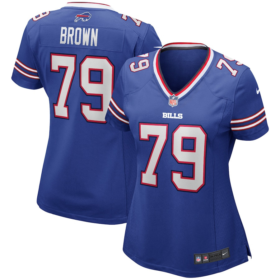 Ruben Brown 79 Buffalo Bills Women Game Retired Jersey - Royal Js9930