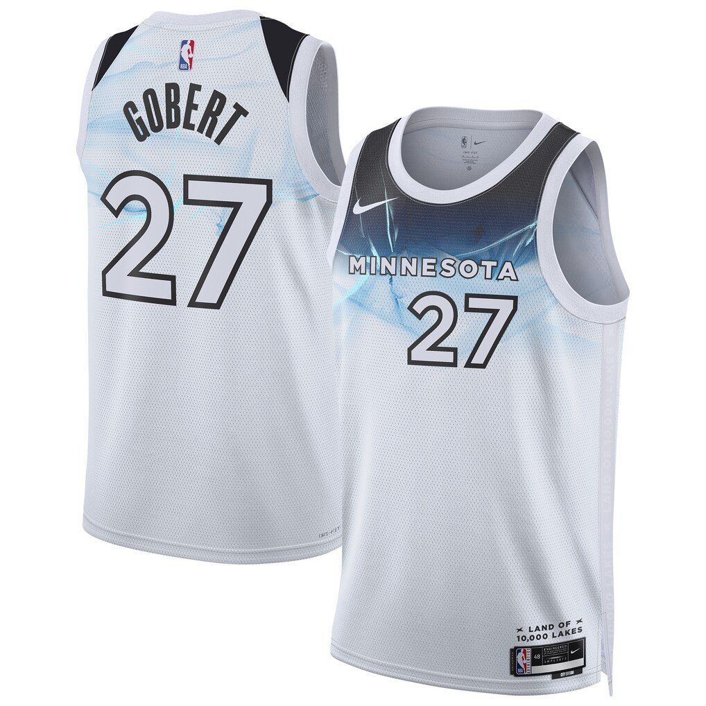 Rudy Gobert 27 Minnesota Timberwolves Unisex 2024/25 Swingman Player Jersey - City Edition - White