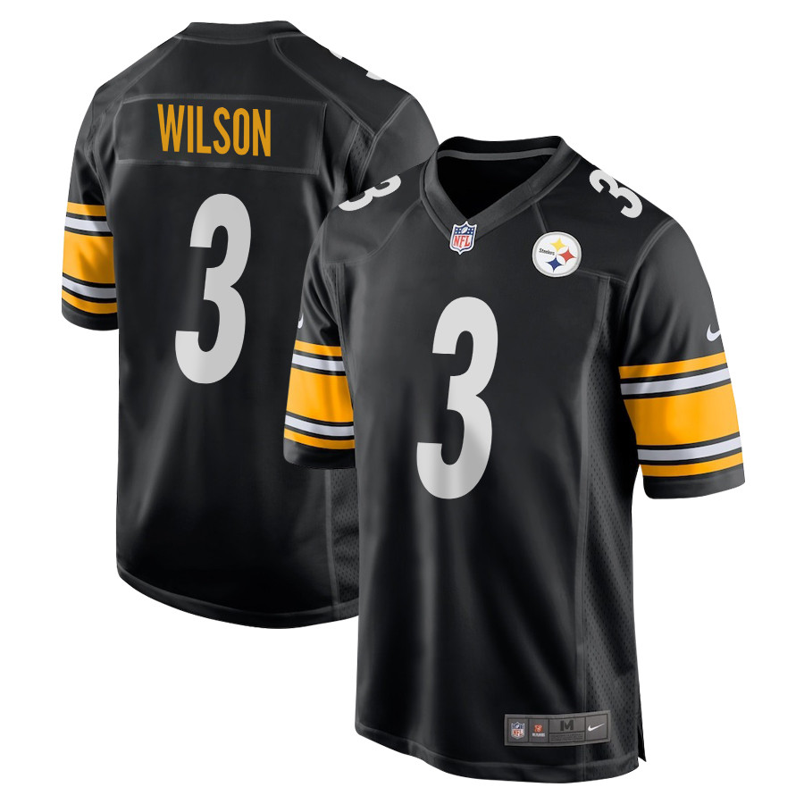 Russell Wilson 3 Pittsburgh Steelers Game Men Jersey - Black Js9956
