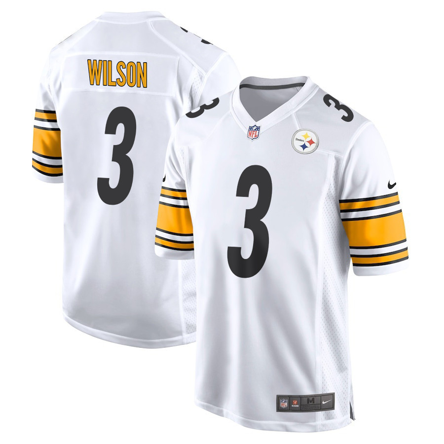 Russell Wilson 3 Pittsburgh Steelers Game Men Jersey - White Js9298