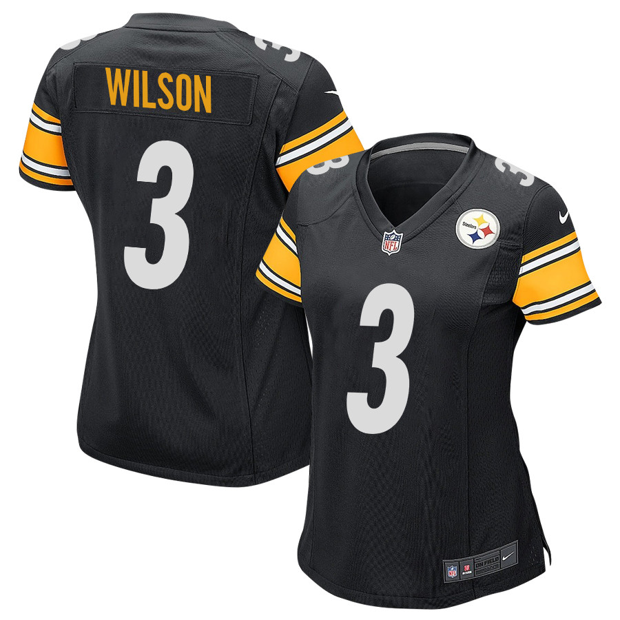 Russell Wilson 3 Pittsburgh Steelers Game Women Jersey - Black Js7060
