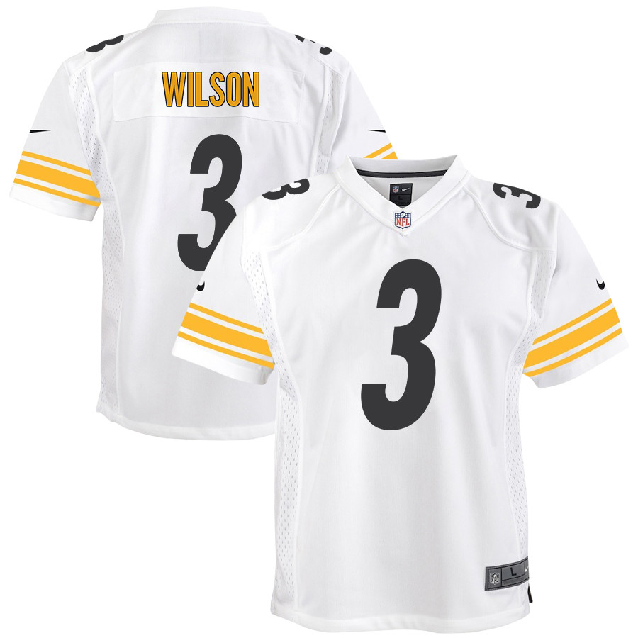 Russell Wilson 3 Pittsburgh Steelers Game Youth Jersey - White Js3865