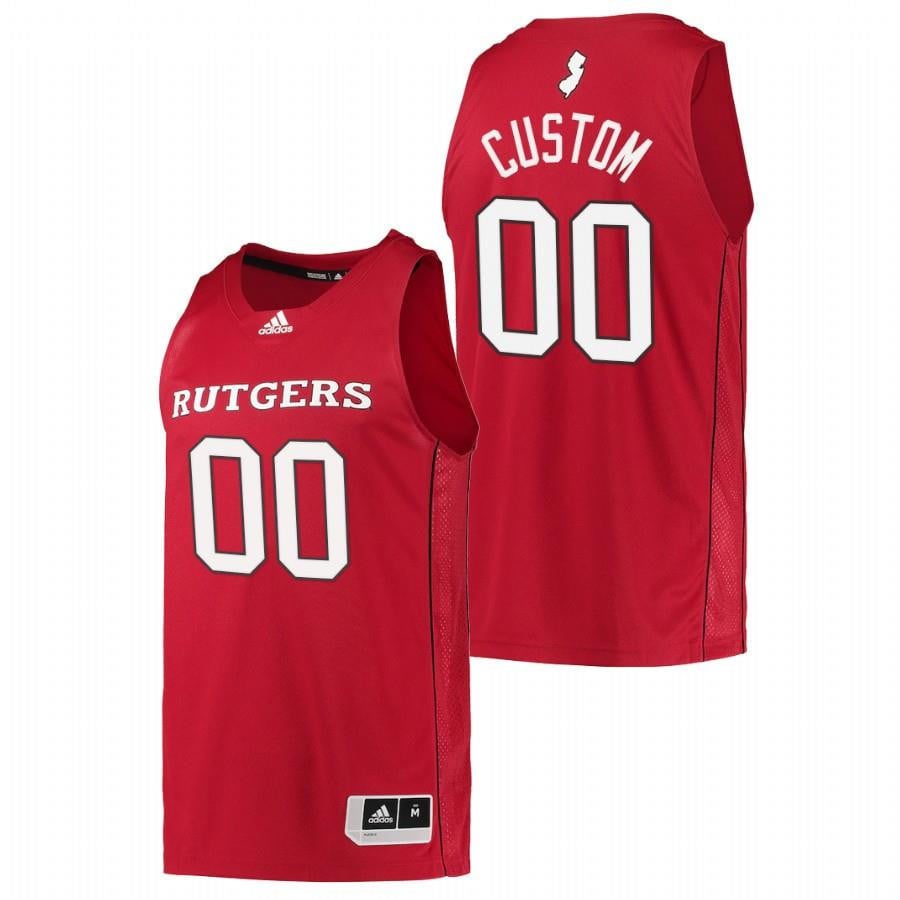 Rutgers Scarlet Knights 00 Custom 2022 Scarlet College Basketball Men Jersey