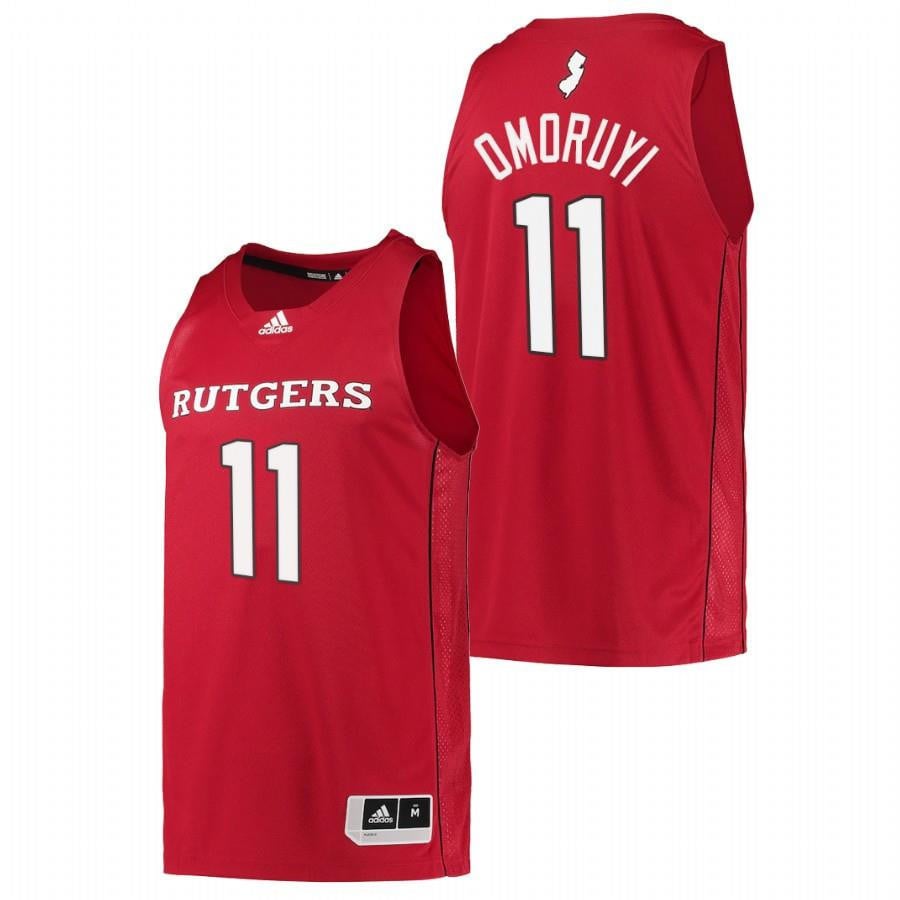 Rutgers Scarlet Knights 11 Clifford Omoruyi 2022 Scarlet College Basketball Men Jersey