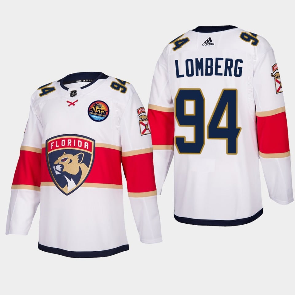 Ryan Lomberg 94 Florida Panthers 2023 All-star Game Jersey White Equipment