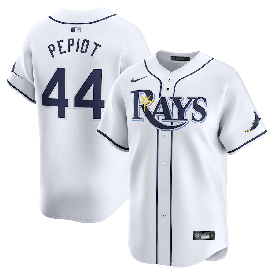 Ryan Pepiot 44 Tampa Bay Rays Home Limited Men Jersey - White