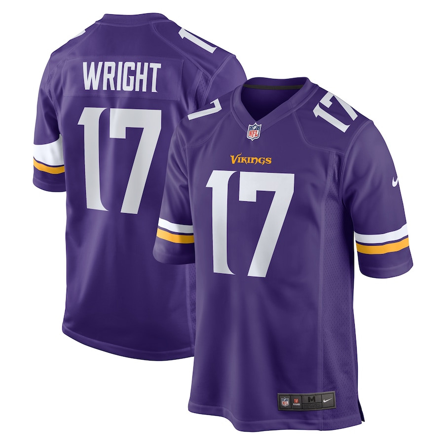 Ryan Wright 17 Minnesota Vikings Game Men Jersey - Purple Js8833