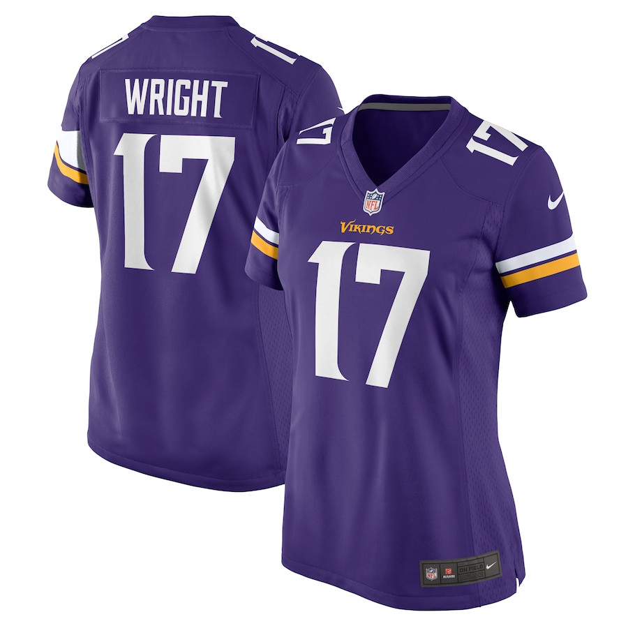 Ryan Wright 17 Minnesota Vikings Women's Game Jersey - Purple Js5603